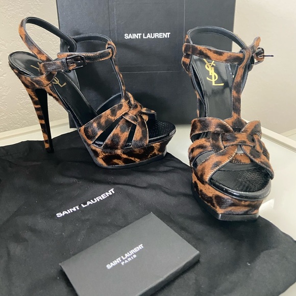 Worn 1x Saint Laurent Tribute 105 sandal - Picture 1 of 8